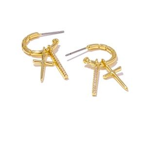 NWT Uncommon James Star Cross Lover Huggies in Gold